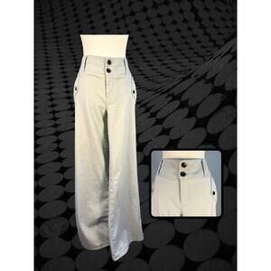 Seven For All Mankind Y2K Style Stretchy Wide Leg Khaki Low Rise Pants Size 32"